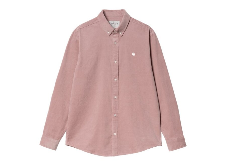 Carhartt WIP L/S Madison Fine Cord Shirt Glassy Pink/Wax