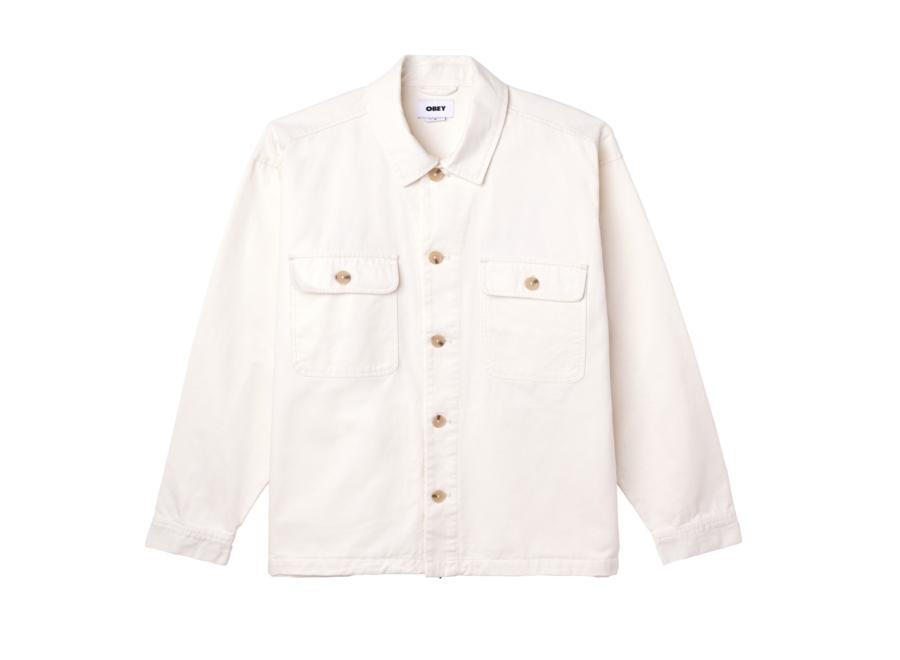 Obey Afternoon Shirt Jacket Unbleached