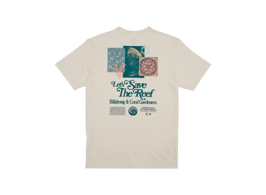 Billabong Coral Gardeners Lets Save The Reef S/S Off White