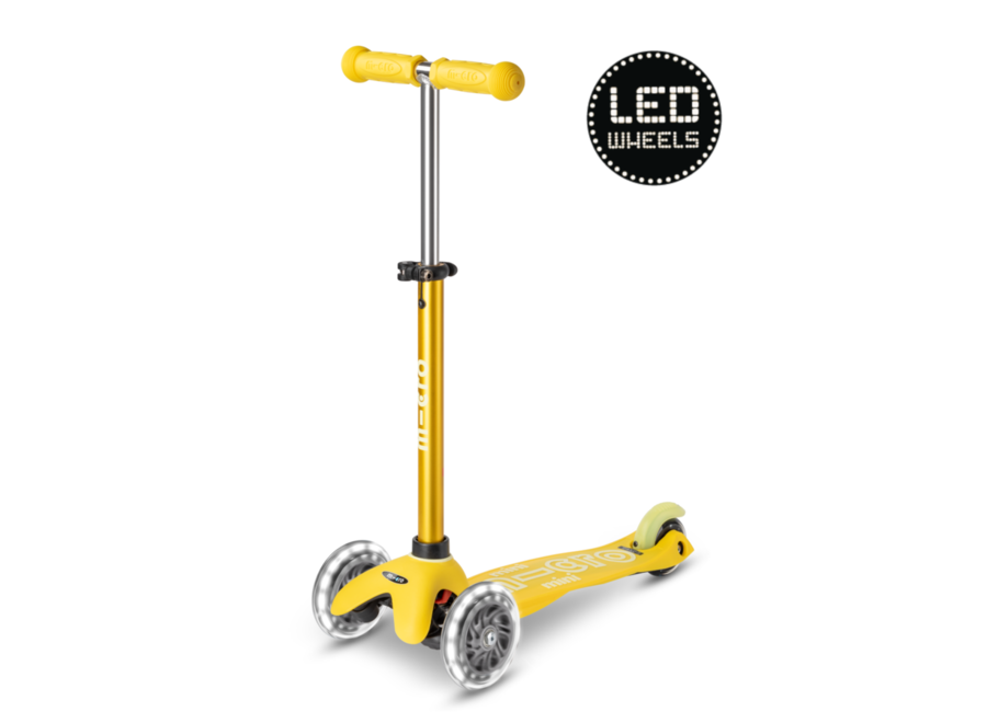 Micro Mobility Mini Micro Step Deluxe Geel Led