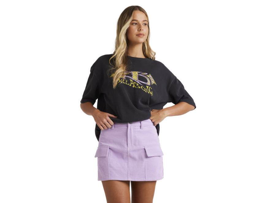 Billabong Since 73 Cord Cargo Skirt Peaceful Lilac