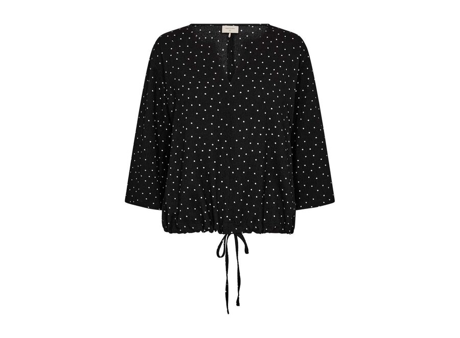 Freequent Augusta Blouse Black W. Tofu