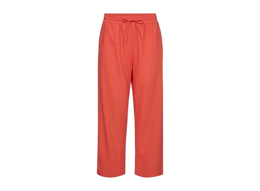 Freequent Lava Ankle Pants Hot Coral