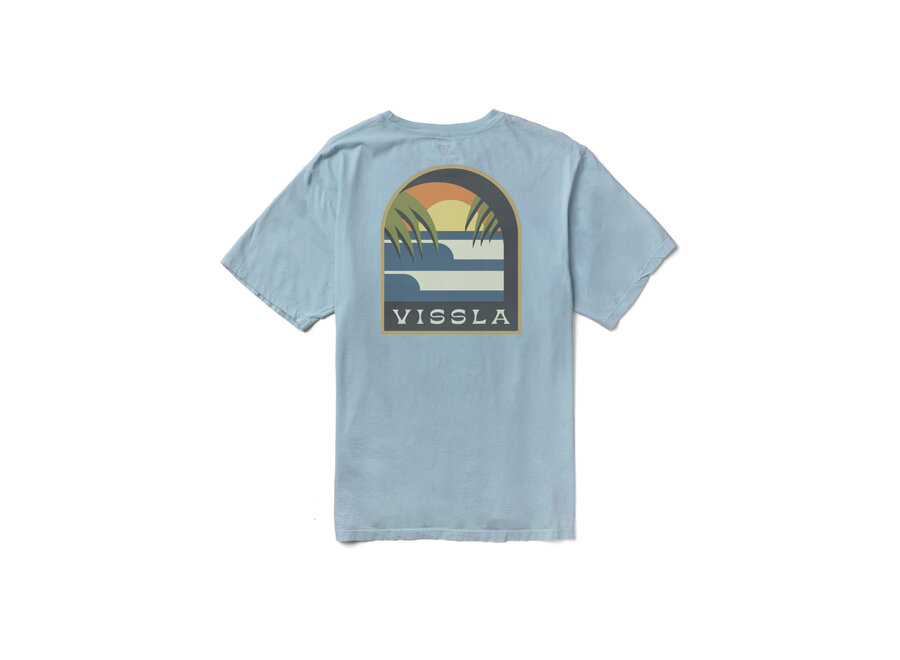 Vissla Out The Window Premium Pocket T-shirt Chambray