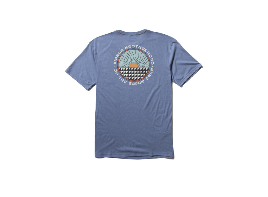 Vissla Surf Check Comp Lite Eco Performance T-shirt Harbor Blue Heat