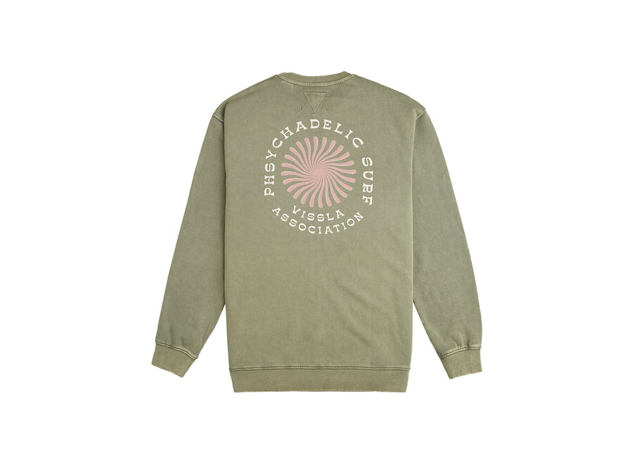 Vissla Psycho Surf Crew Fleece Vintage Green