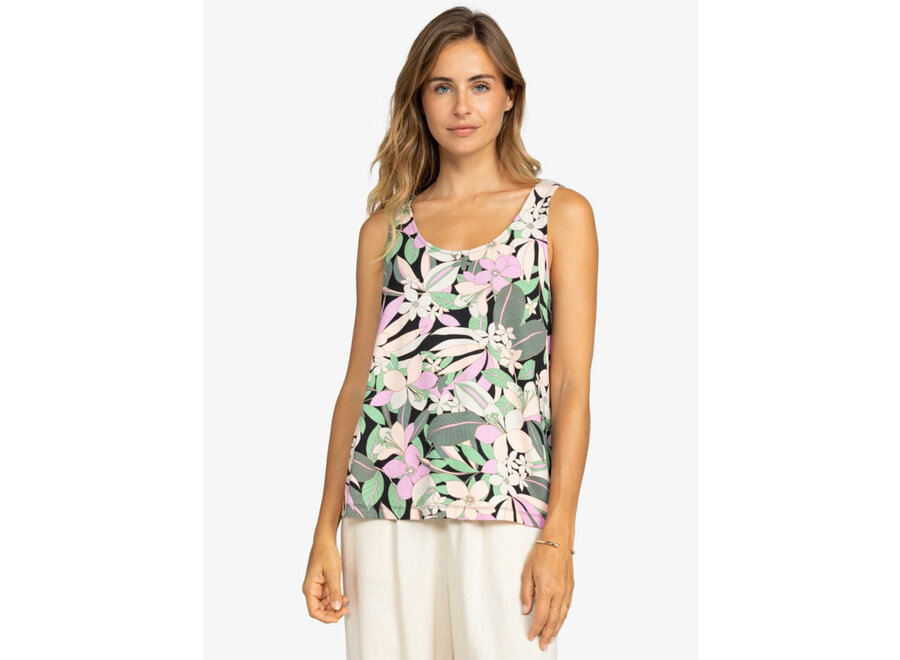 Flowing Tank Printed Anthracite Palm Song