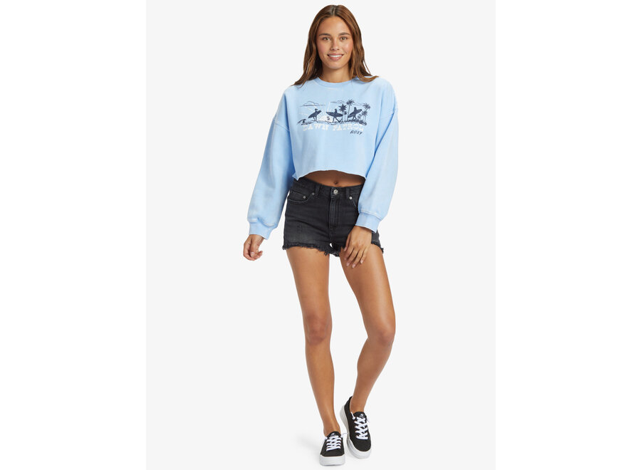 Roxy Morning Hike Crop Bel Air Blue