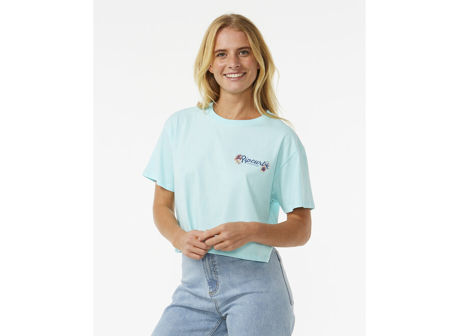 Rip Curl Dancing Crop T-shirt Sky Blue