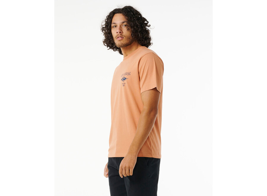 Rip Curl Fade Out Icon T-shirt Clay