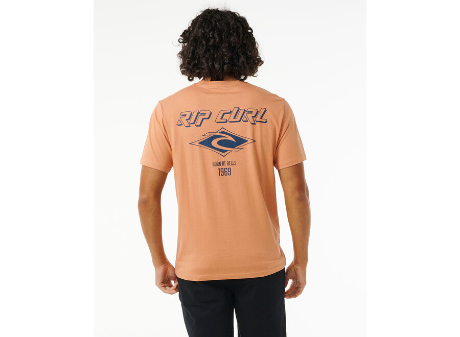 Rip Curl Fade Out Icon T-shirt Clay