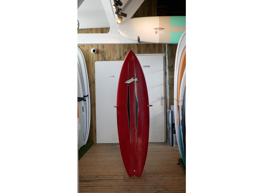 Jimmy Lewis Boards Kwad Shortboard Maroon  5'11