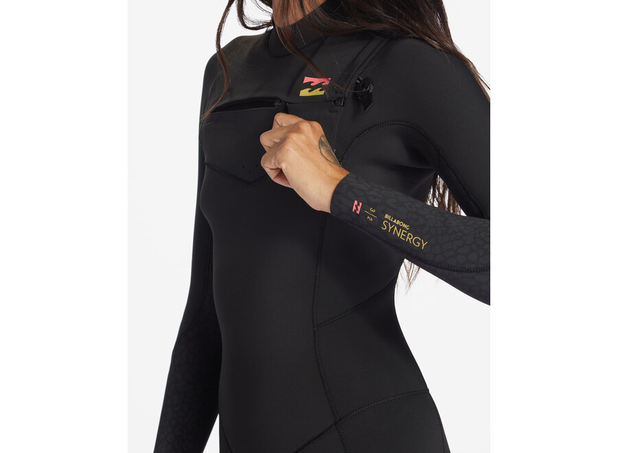 Billabong Synergy Wetsuit 3/2 Back Zip Wild Black