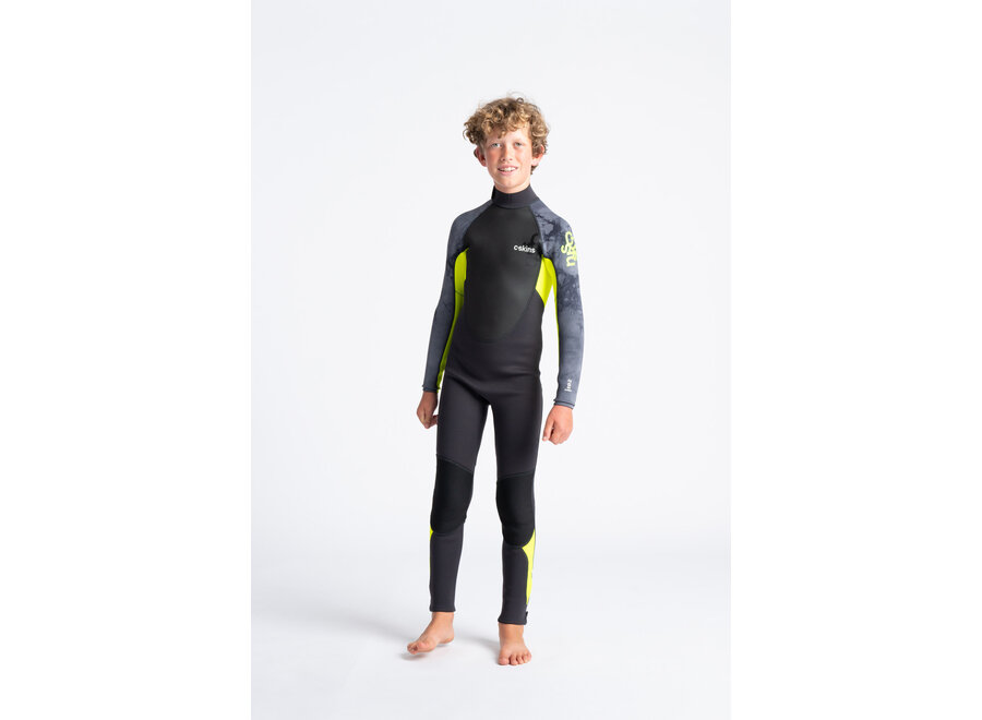 Element Wetsuit 3/2 Backzip  Antracite/Yellow/Black