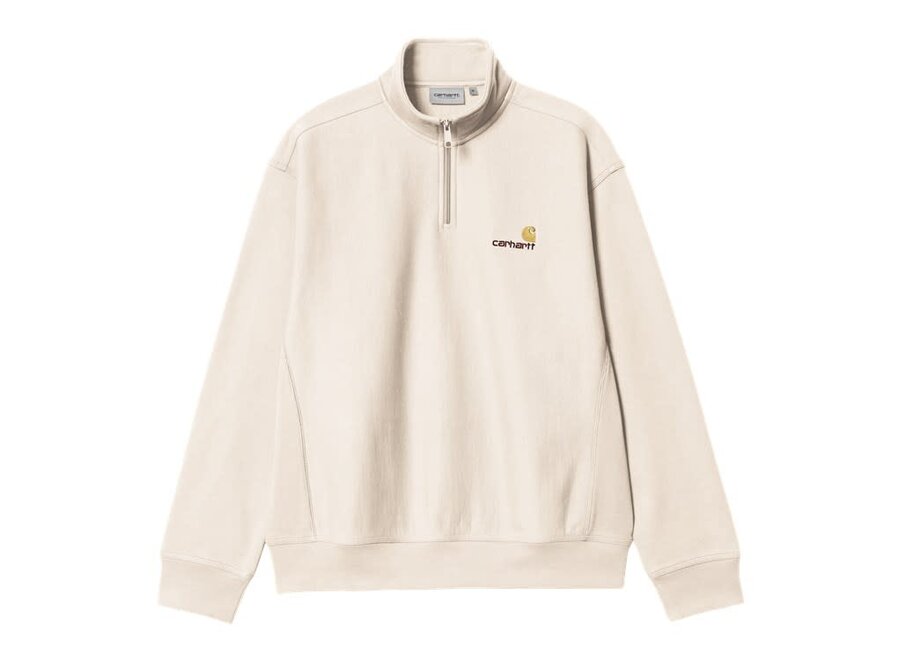 Carhartt WIP Half Zip American Script Sweat Moonbeam