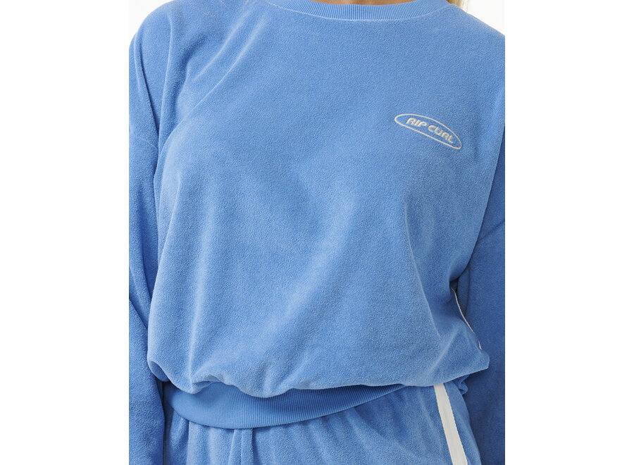 Rip Curl High Tide Terry Crew Bright Blue