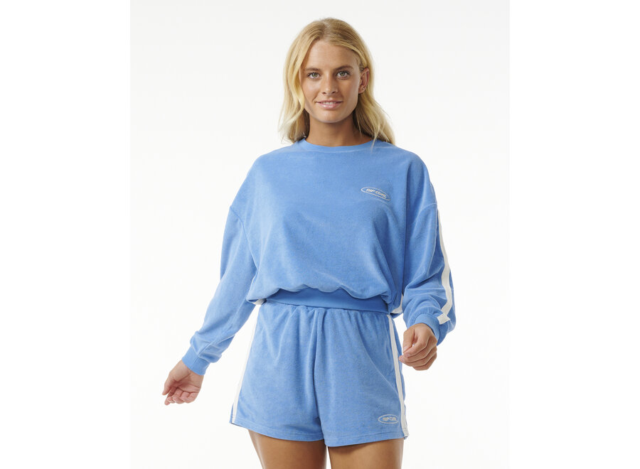 Rip Curl High Tide Terry Crew Bright Blue