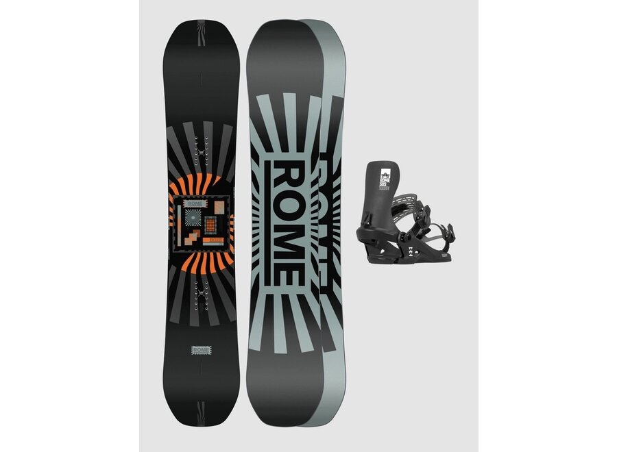 Test Mechanic Snowboard + Trace Binding L/XL Black