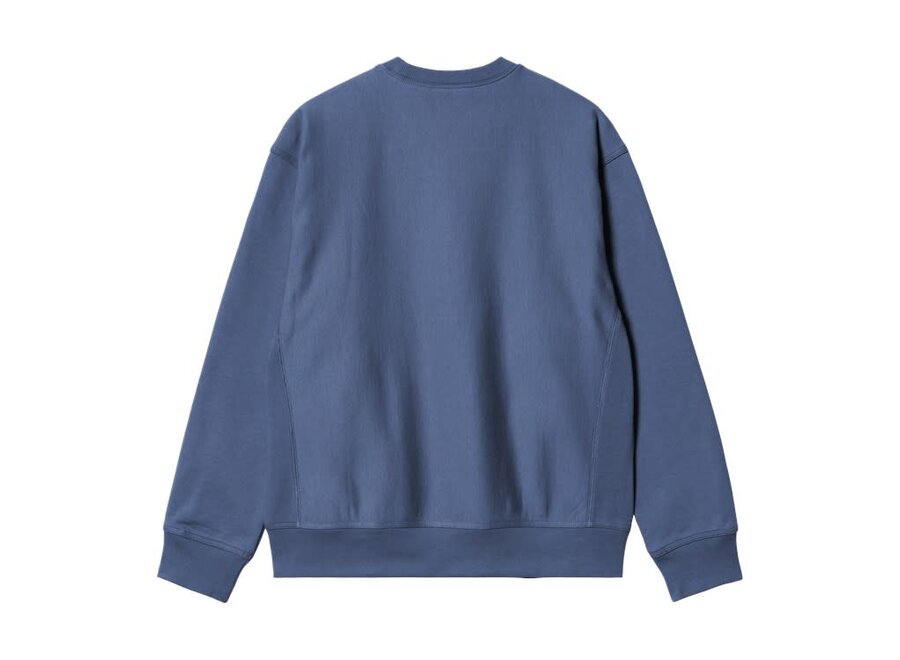 Carhartt WIP American Script Sweat Blue Iris