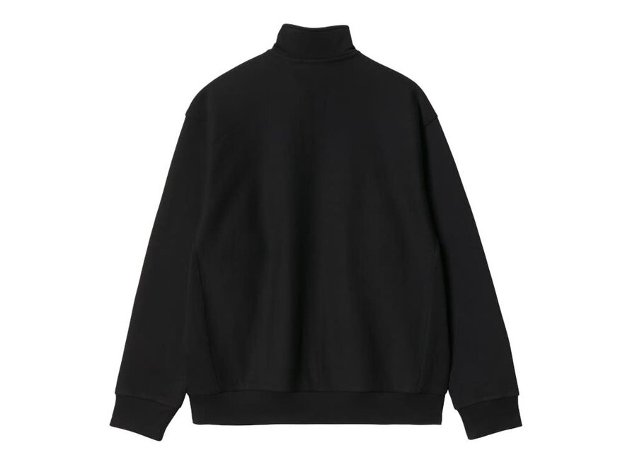 Carhartt WIP Half Zip American Script Sweat Black