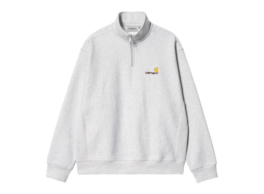 Carhartt WIP Half Zip American Script Sweat Ash Heather