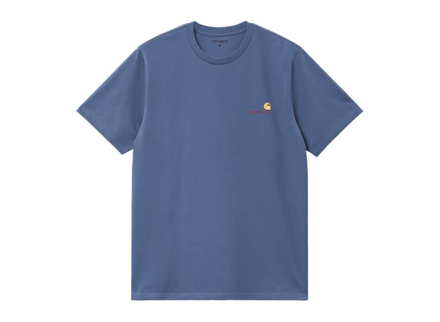 Carhartt WIP S/S American Script T-Shirt Blue Iris