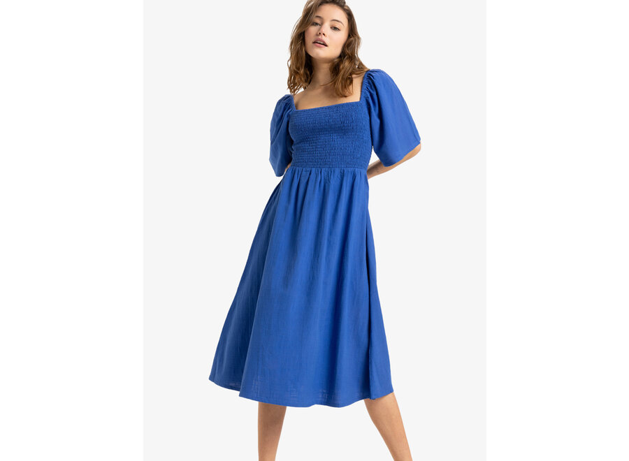 Roxy Isla Morning Woven Dress Dazzling Blue