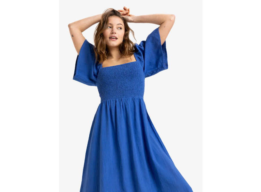 Isla Morning Woven Dress Dazzling Blue