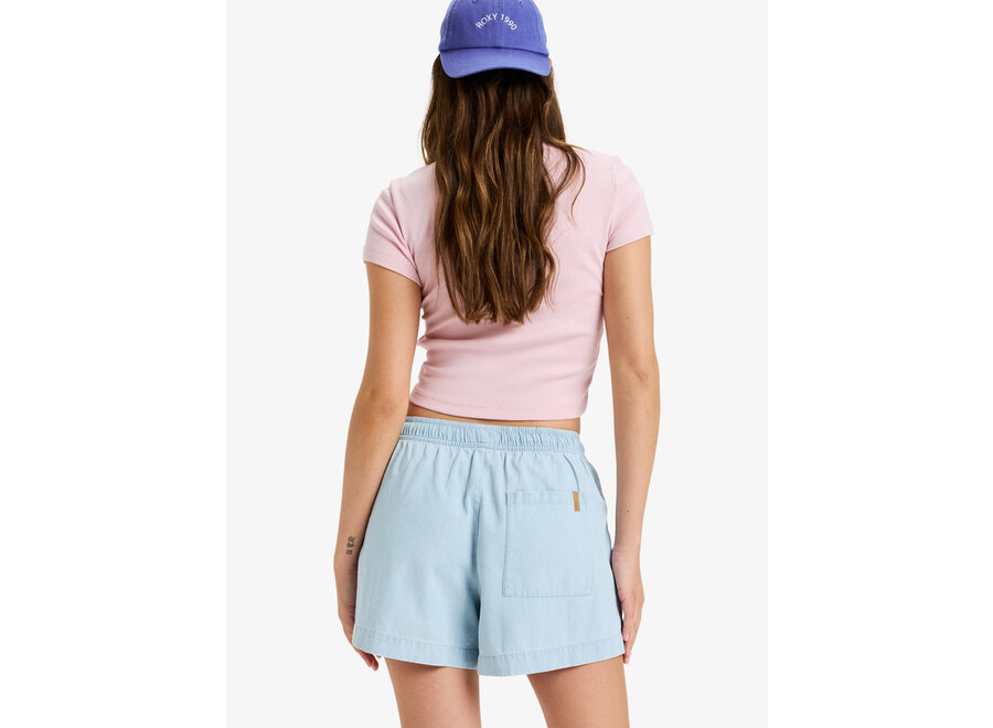 Roxy Lekeitio Den Denim Shorts Light Blue