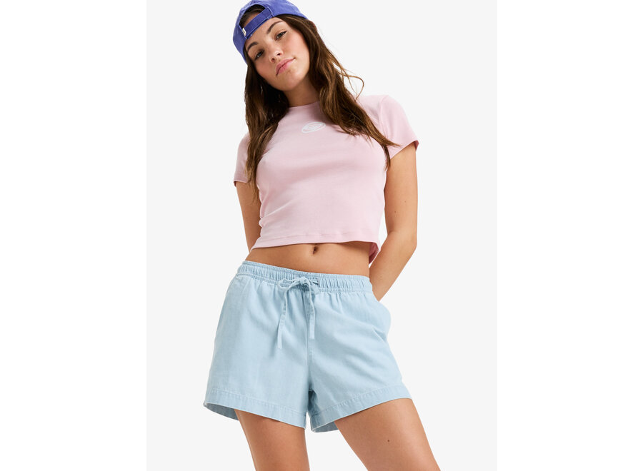 Roxy Lekeitio Den Denim Shorts Light Blue