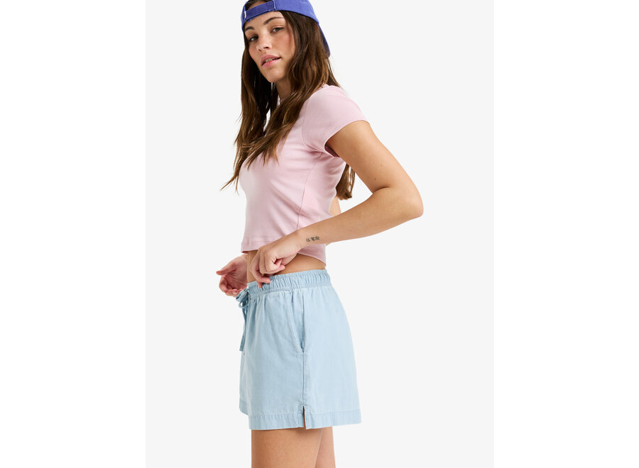 Roxy Lekeitio Den Denim Shorts Light Blue