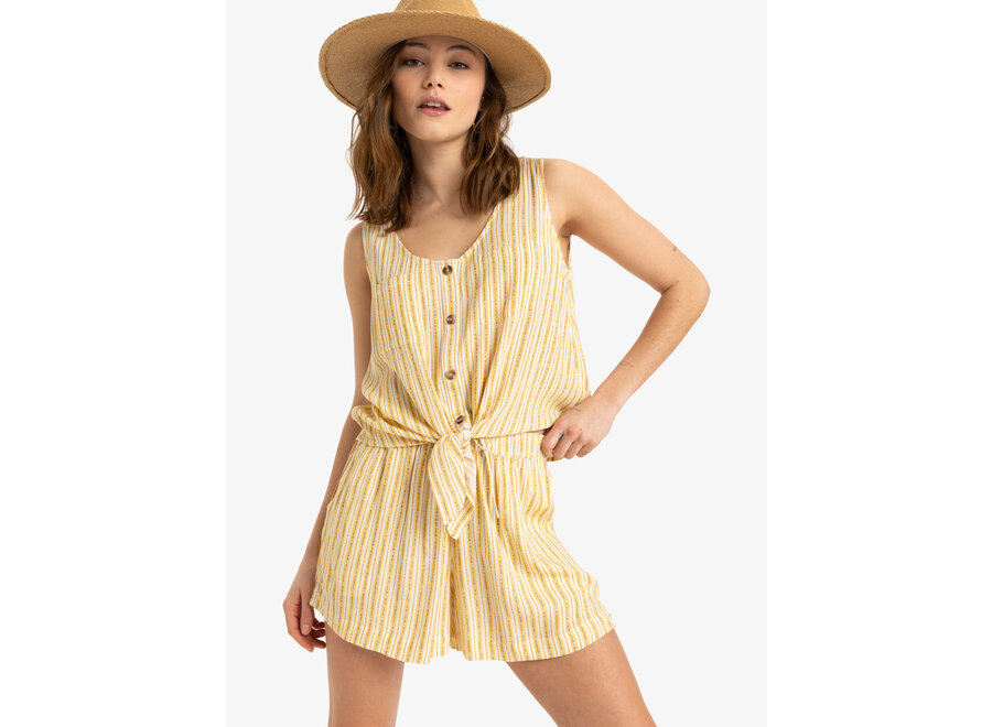 Tropical Hill Woven Top Egret Surf Trip Stripe