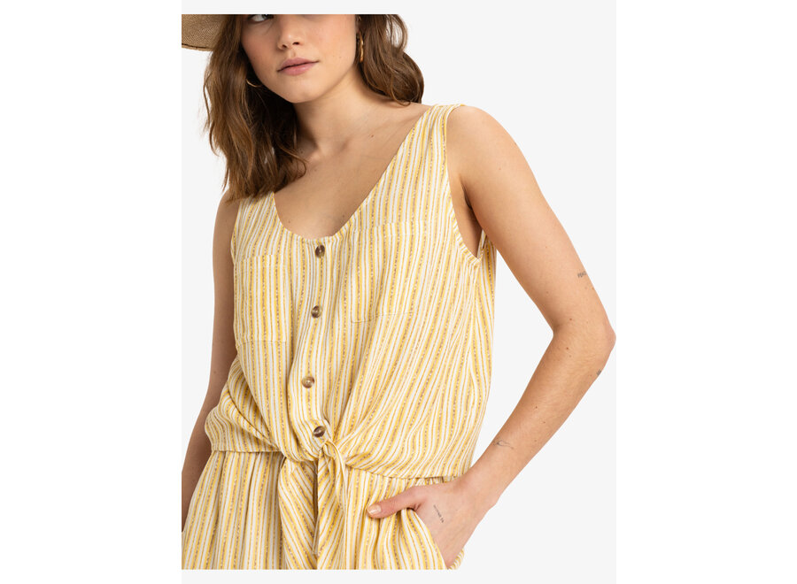 Roxy Tropical Hill Woven Top Egret Surf Trip Stripe