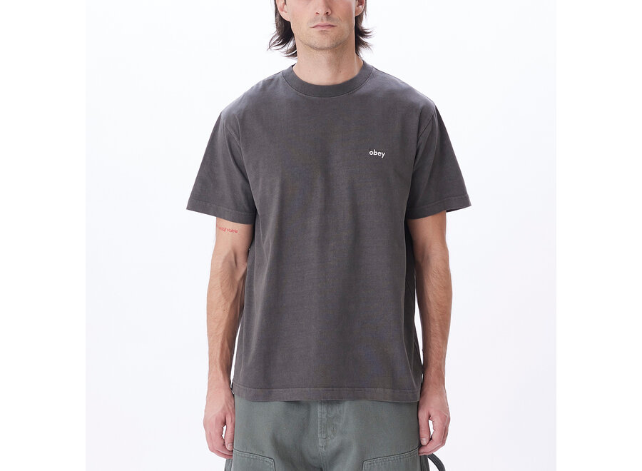 Obey Lowercase Pigment Tee S/S Pigment Digital Black