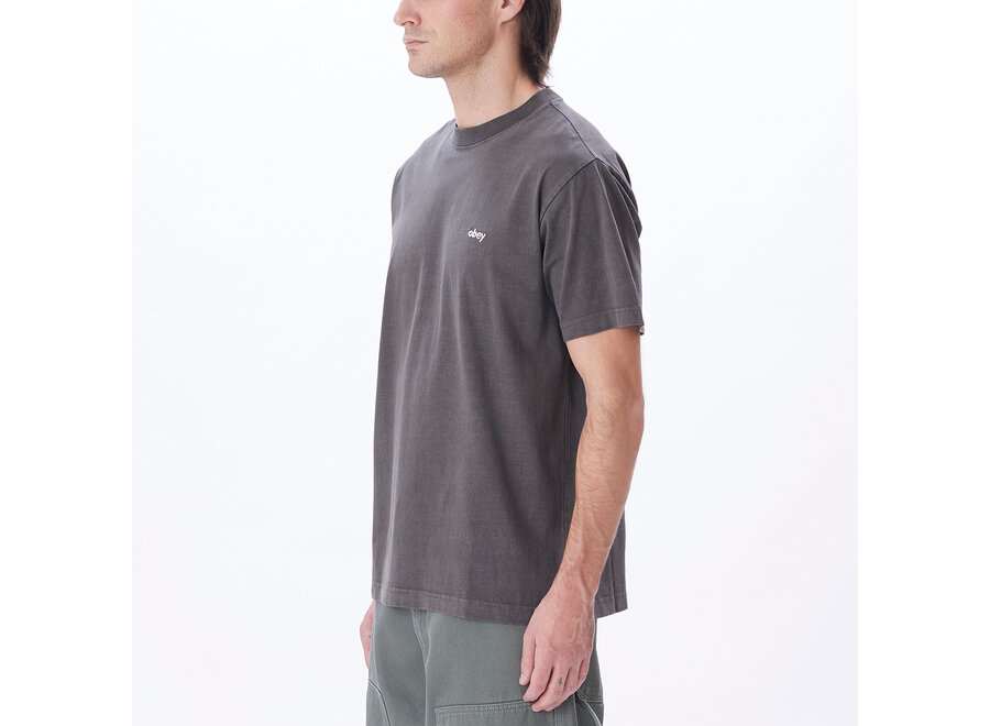 Obey Lowercase Pigment Tee S/S Pigment Digital Black