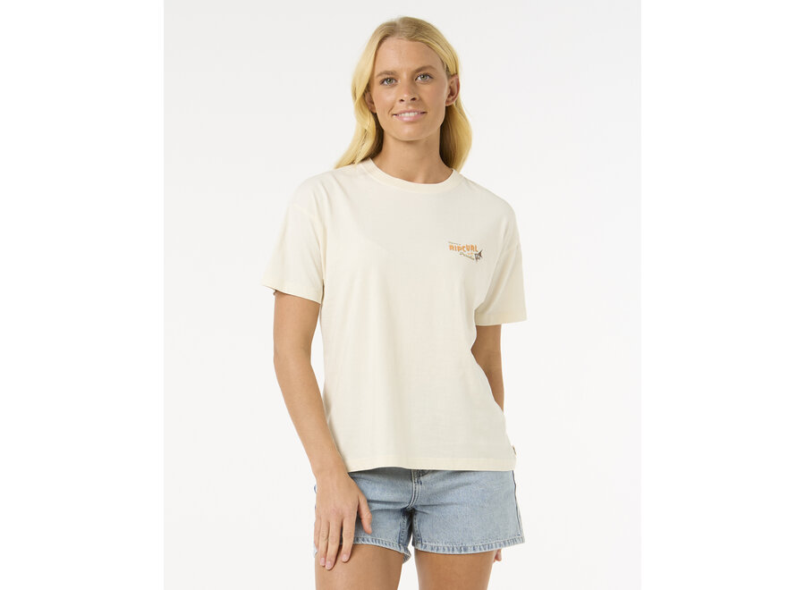 Rip Curl Cala Vadella Relaxed T-shirt Bone