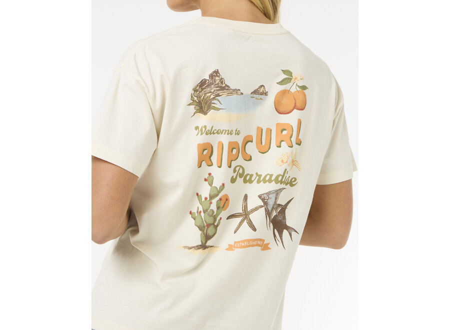 Rip Curl Cala Vadella Relaxed T-shirt Bone