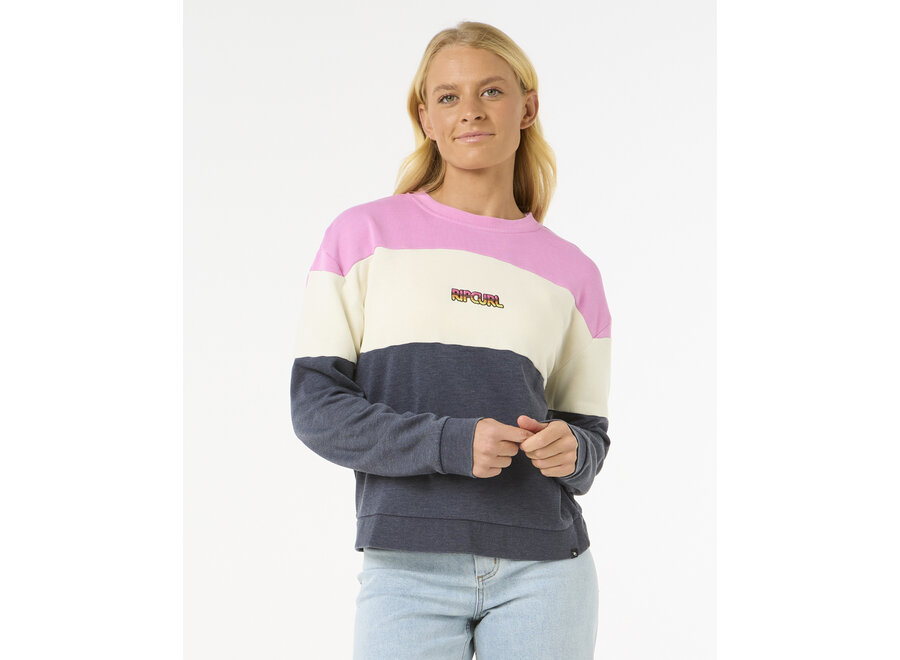 Rip Curl Las Dalias Colourblock Crew Navy