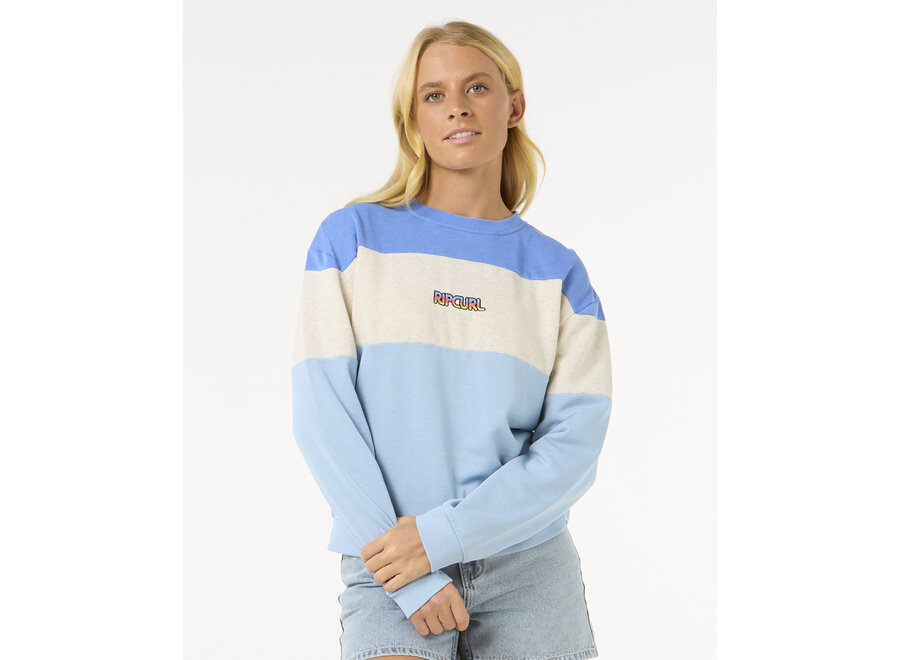Rip Curl Las Dalias Colourblock Crew Oatmeal Marle