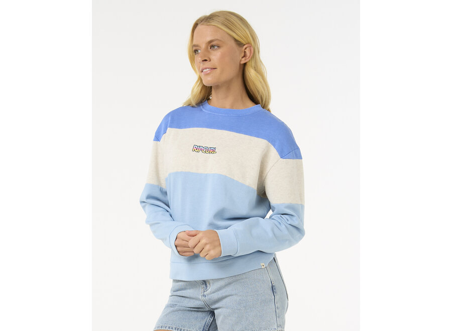Rip Curl Las Dalias Colourblock Crew Oatmeal Marle