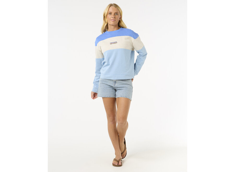 Rip Curl Las Dalias Colourblock Crew Oatmeal Marle