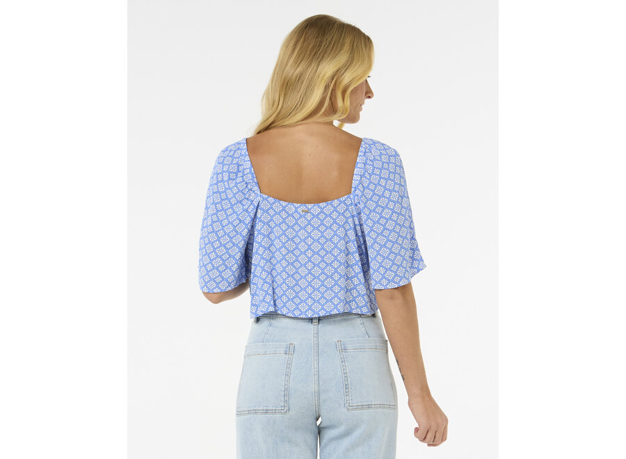 Rip Curl San Carlos Button Through Top Blue