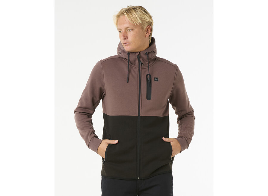 Rip Curl Anti Series Departed Zip Thru Mushroom Rock