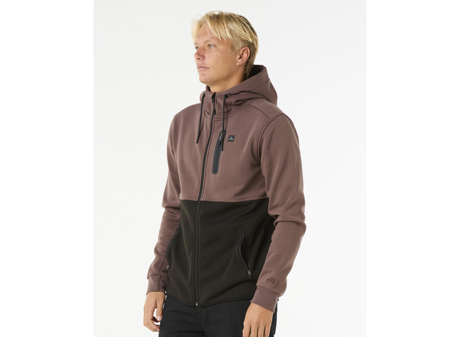 Rip Curl Anti Series Departed Zip Thru Mushroom Rock