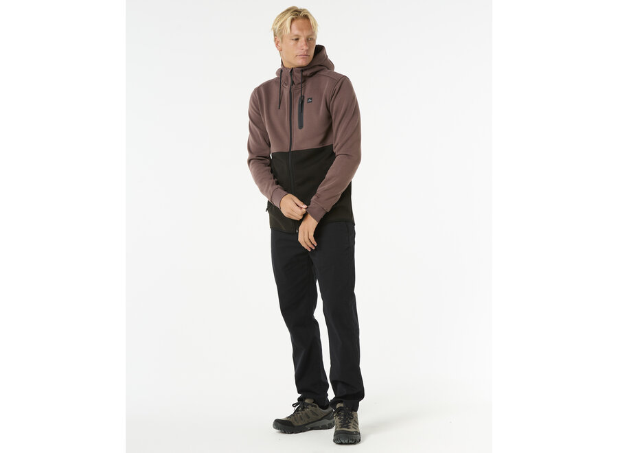 Rip Curl Anti Series Departed Zip Thru Mushroom Rock