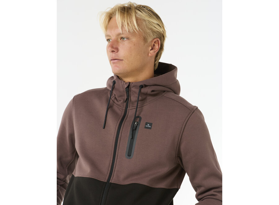 Rip Curl Anti Series Departed Zip Thru Mushroom Rock