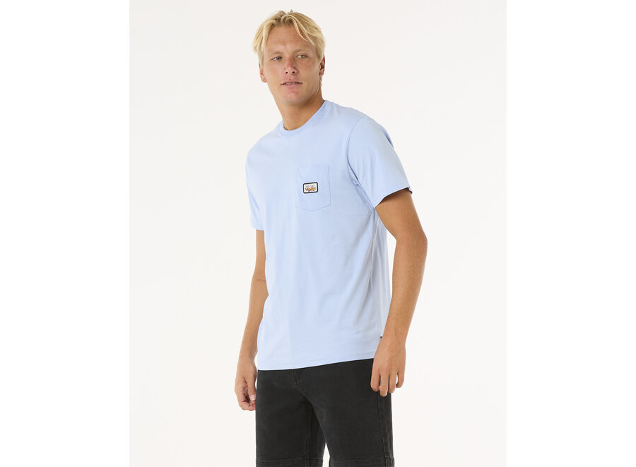 Rip Curl Surf Paradise Badge T-shirt Update Ice Blue
