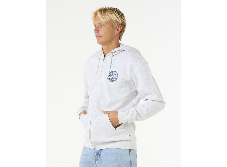 Rip Curl Wettie Passage Icon Zip Thru Grey Heather