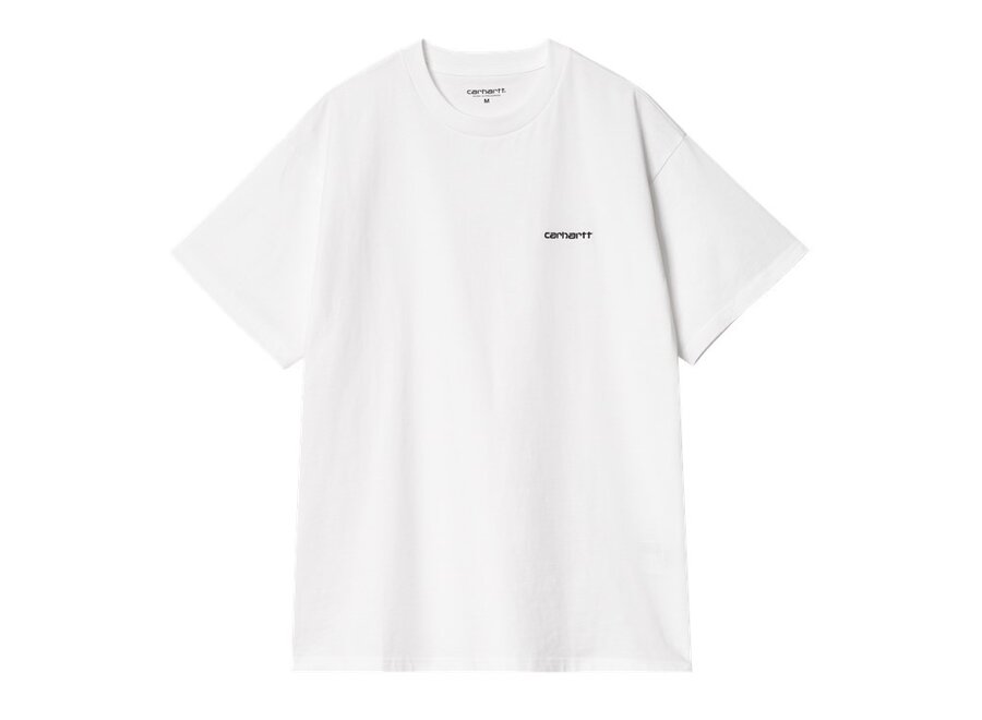 S/S Script Embroidery T-Shirt White / Black