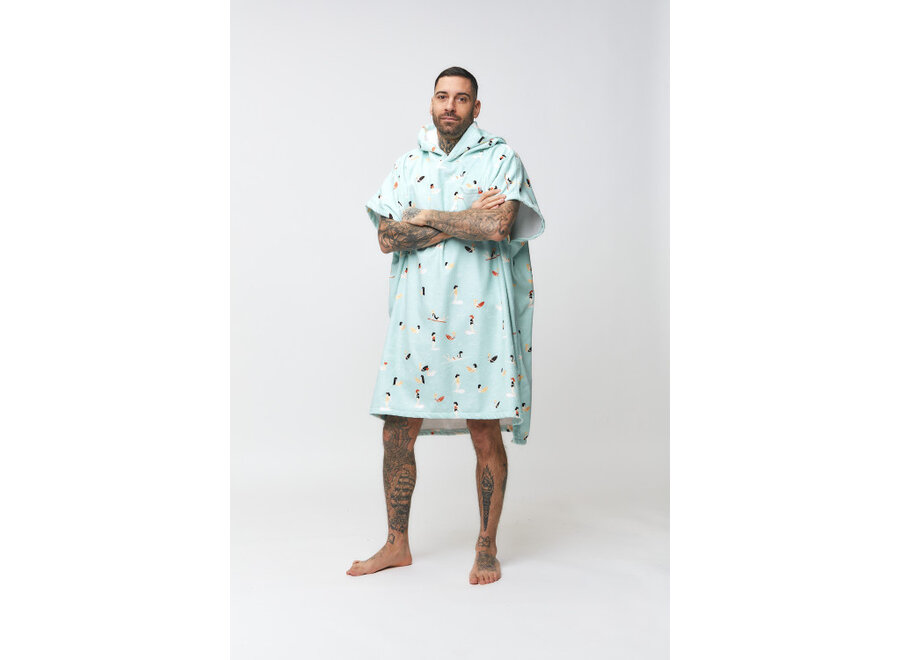 After Ponchos Poncho Madrague Light Blue